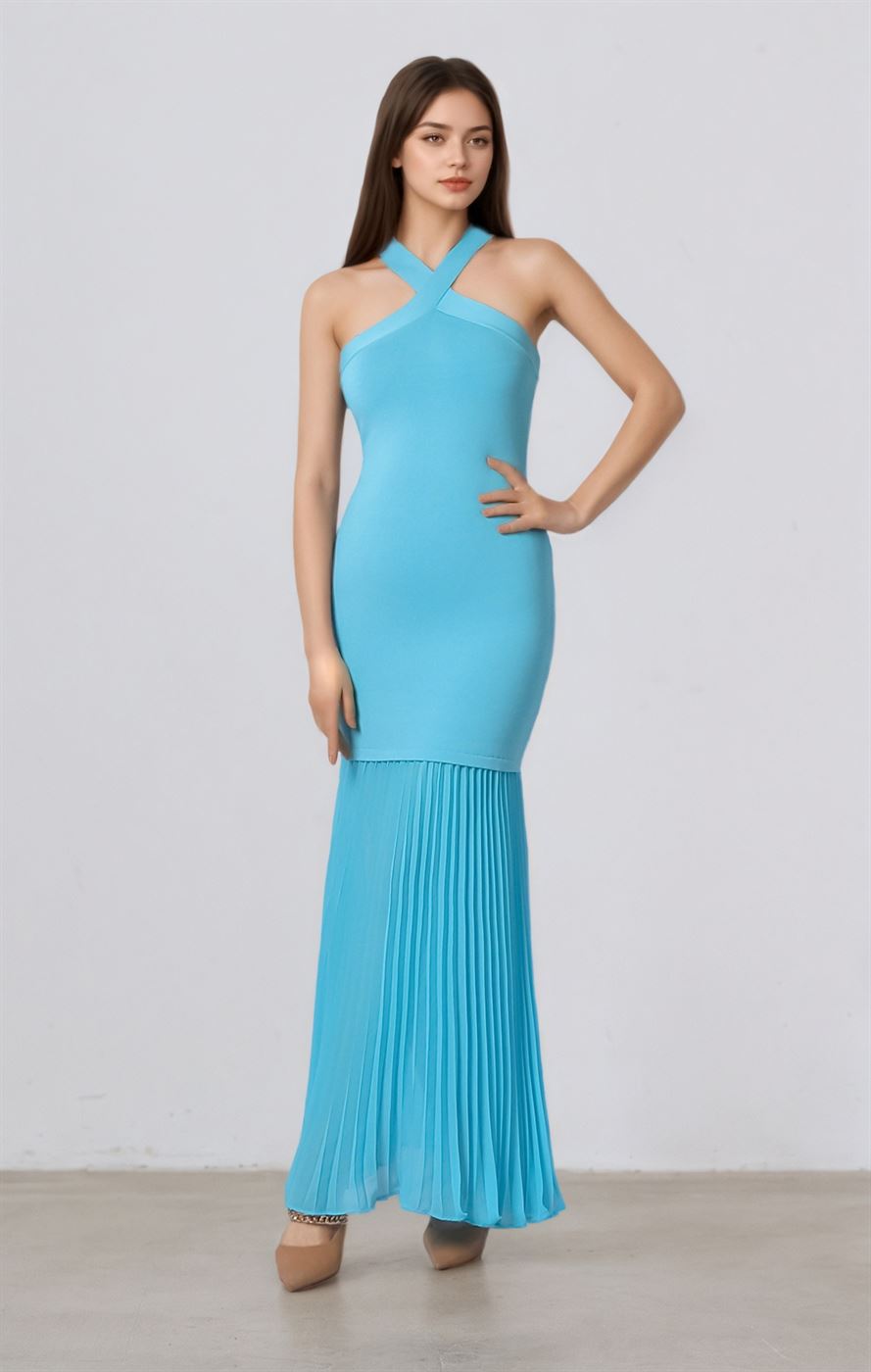 Chiffon Pleated Layer Dress - Femi9 EG