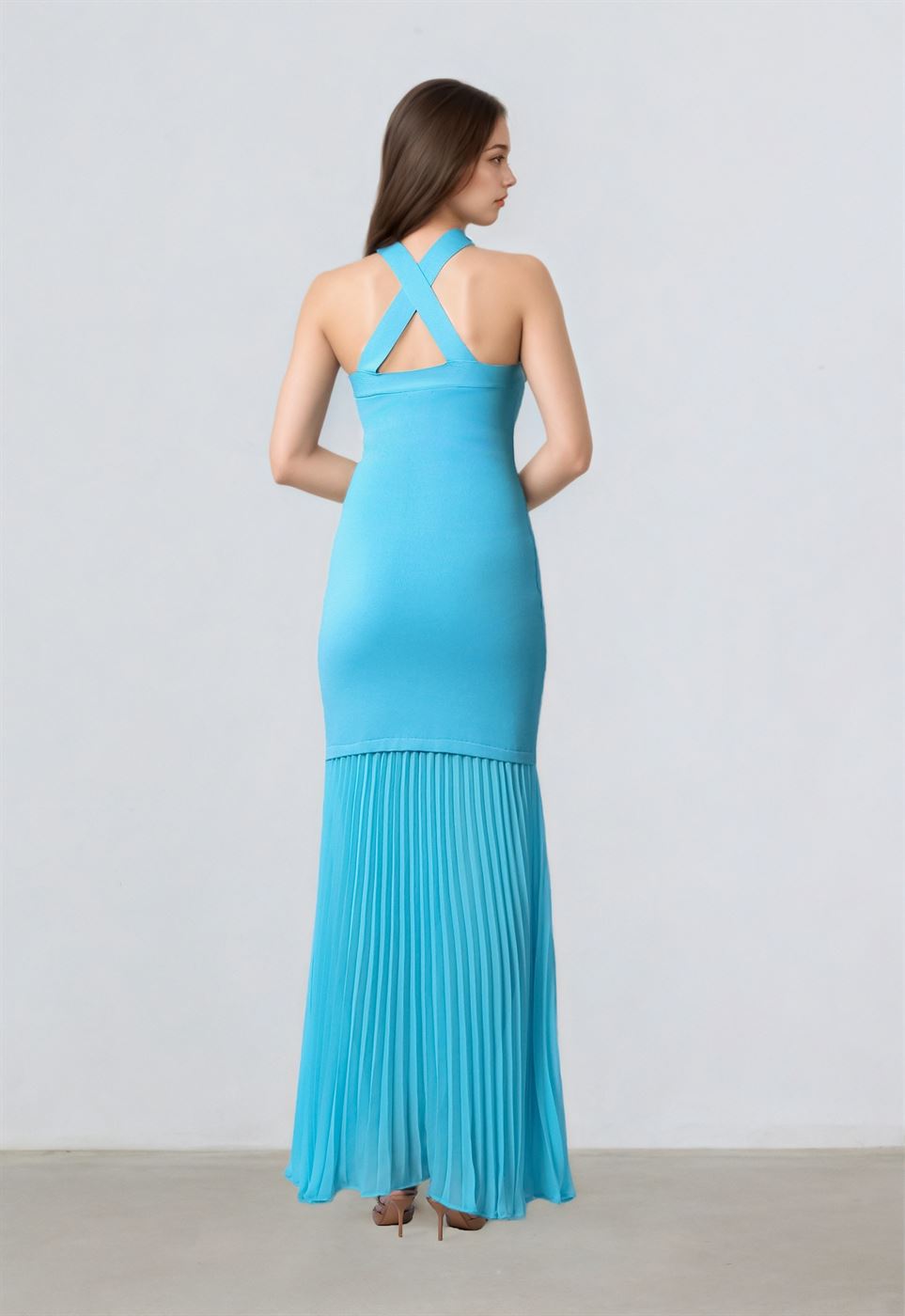 Chiffon Pleated Layer Dress - Femi9 EG