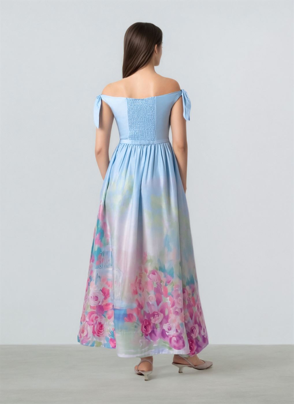 Printed Off-Shoulder  Dress - Femi9 EG