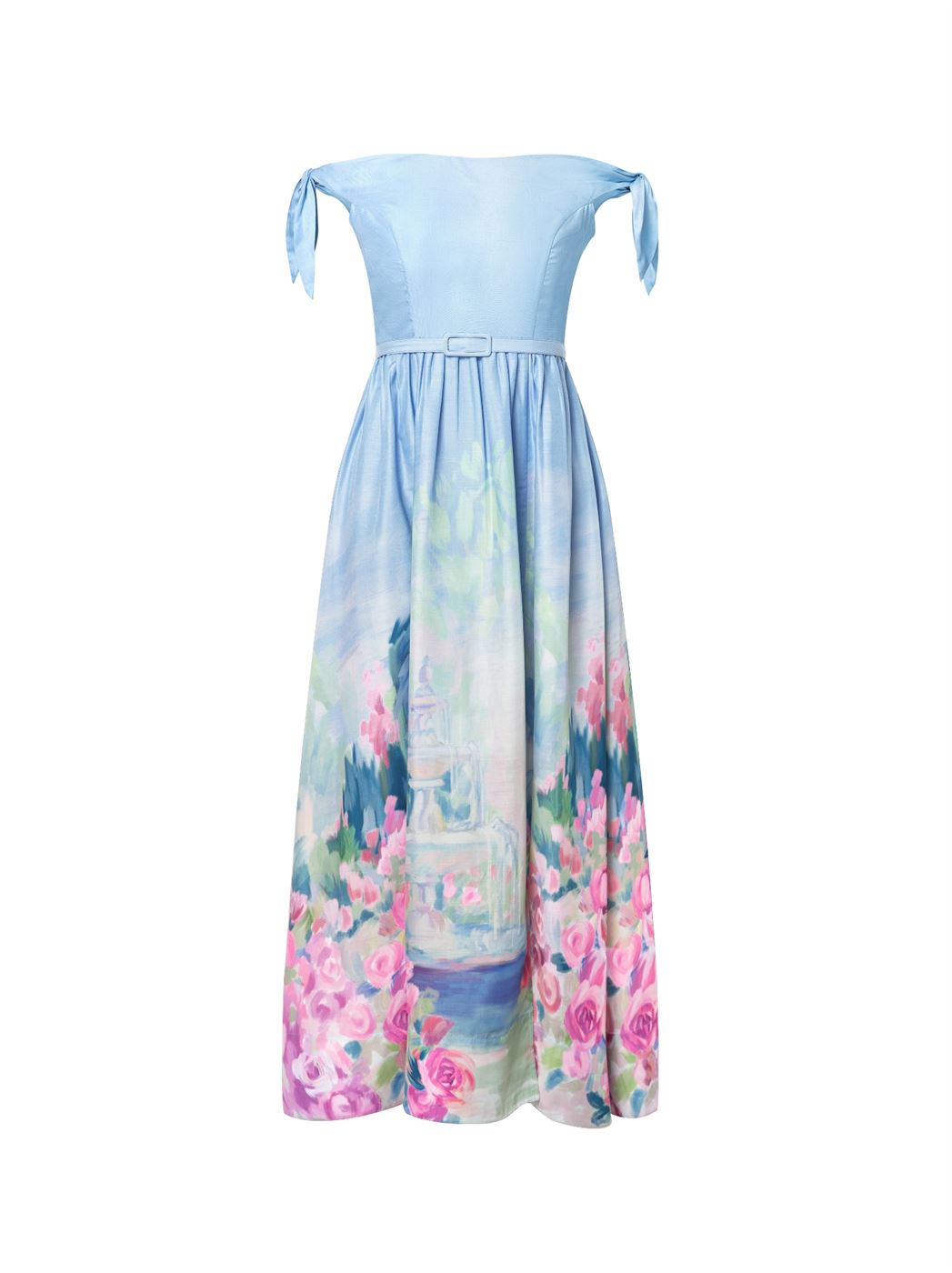 Printed Off-Shoulder  Dress