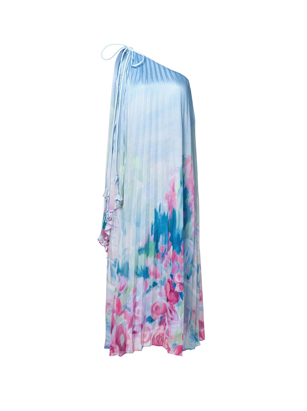 One-Shoulder Pleated Dress
