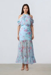 Drape Chiffon Dress - Femi9 EG