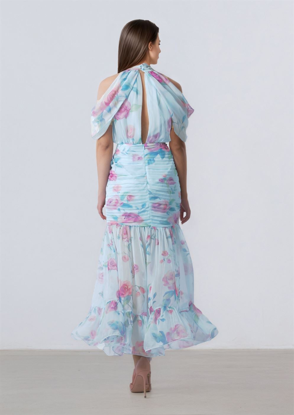 Drape Chiffon Dress - Femi9 EG