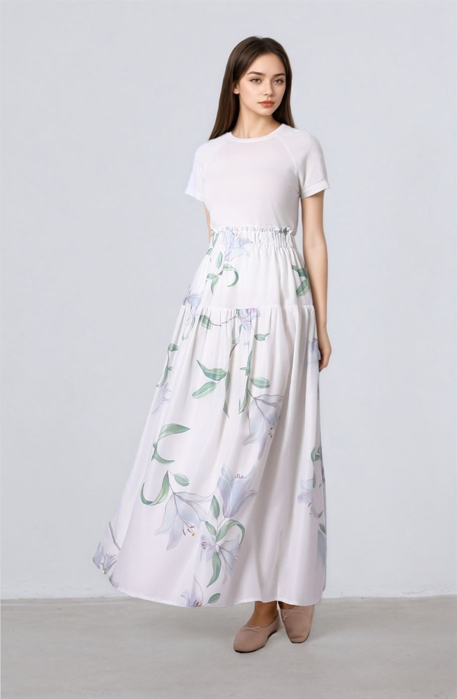 Full-Length High-Waist Skirt - Femi9 EG