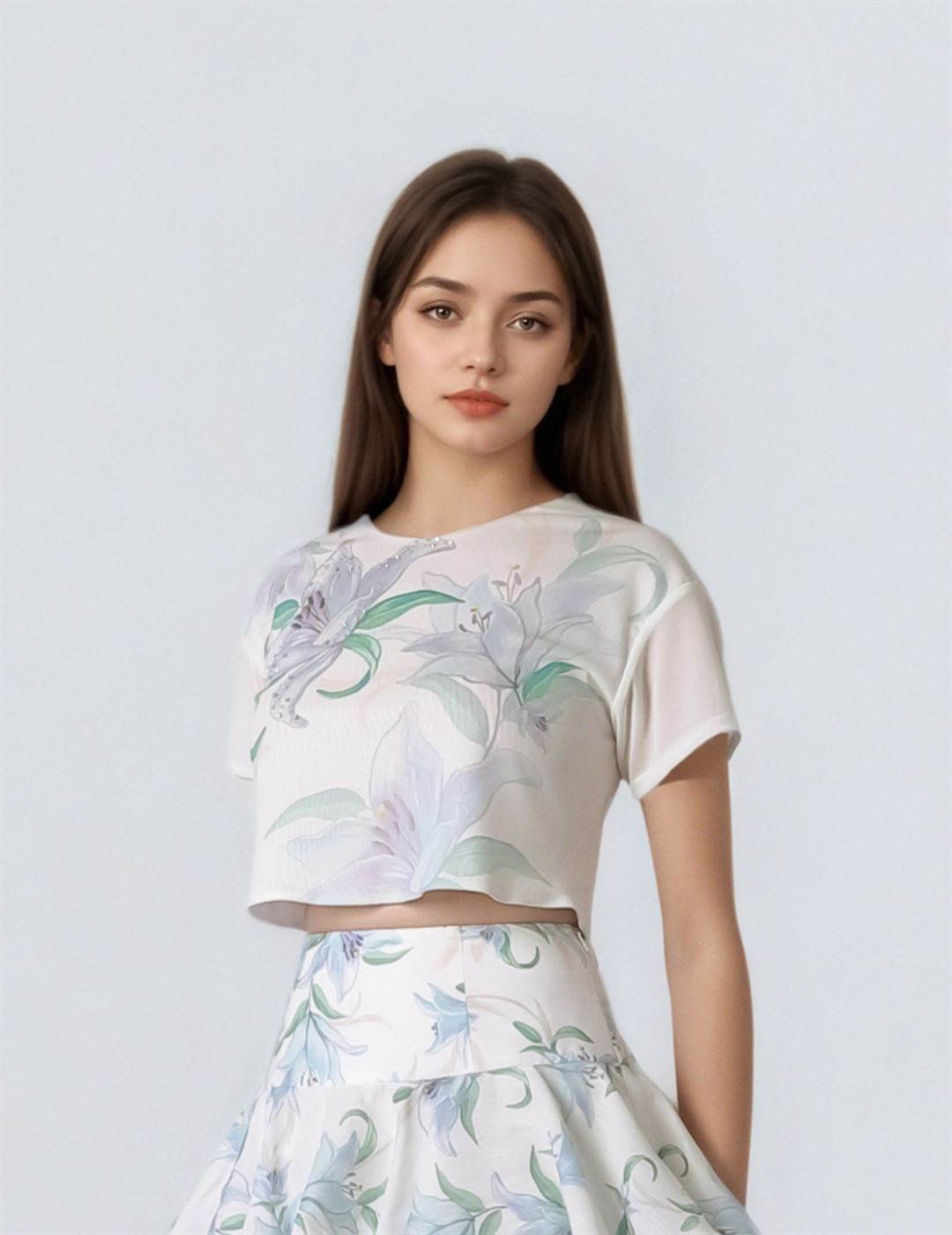 Printed Crop Tee - Femi9 EG