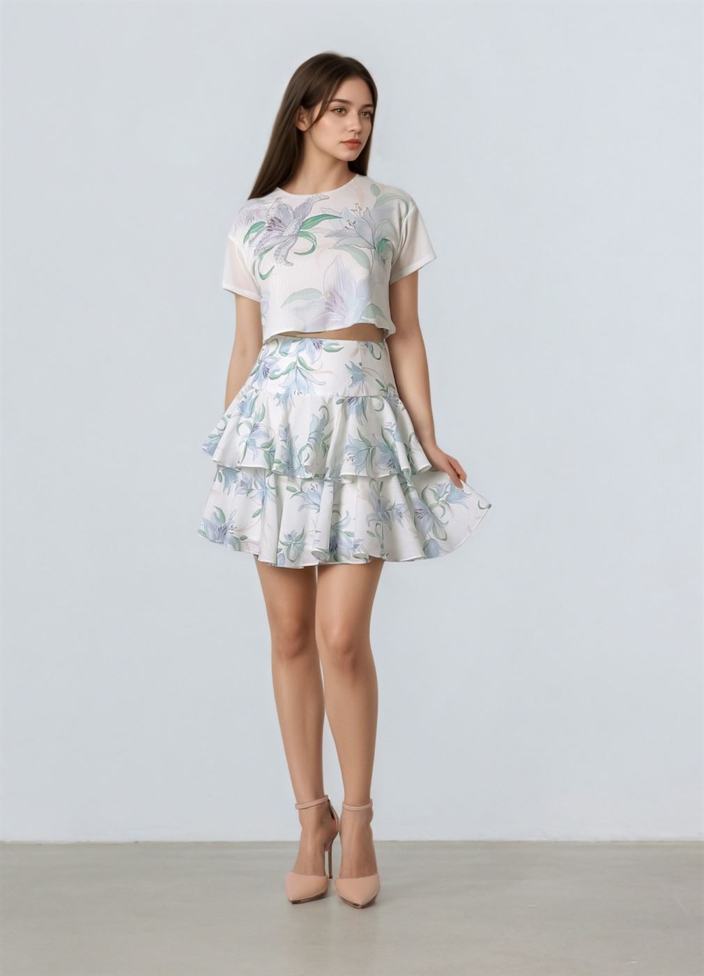 Ruffled High-Waist Mini Skirt - Femi9 EG