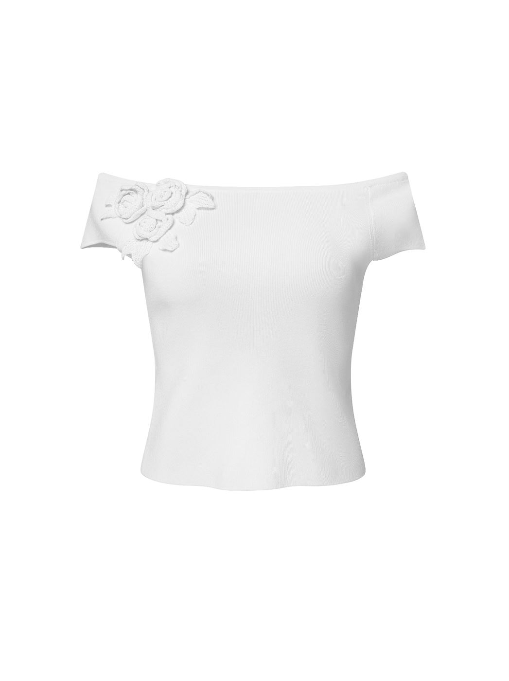 Off-Shoulder Flower Top - Femi9 EG