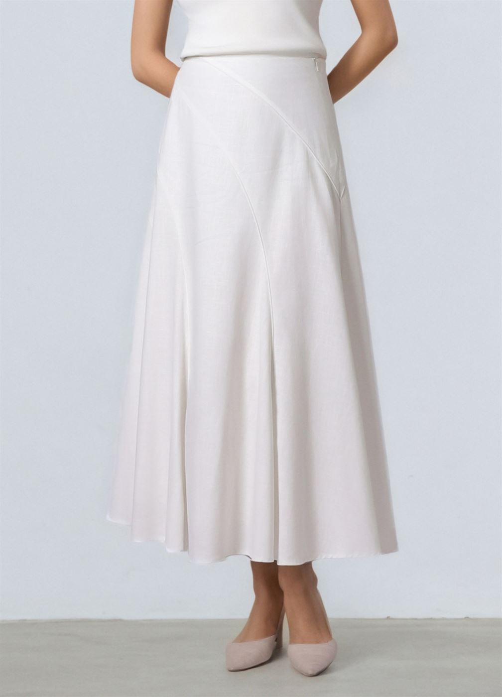 Slanted Cut Maxi Skirt - Femi9 EG