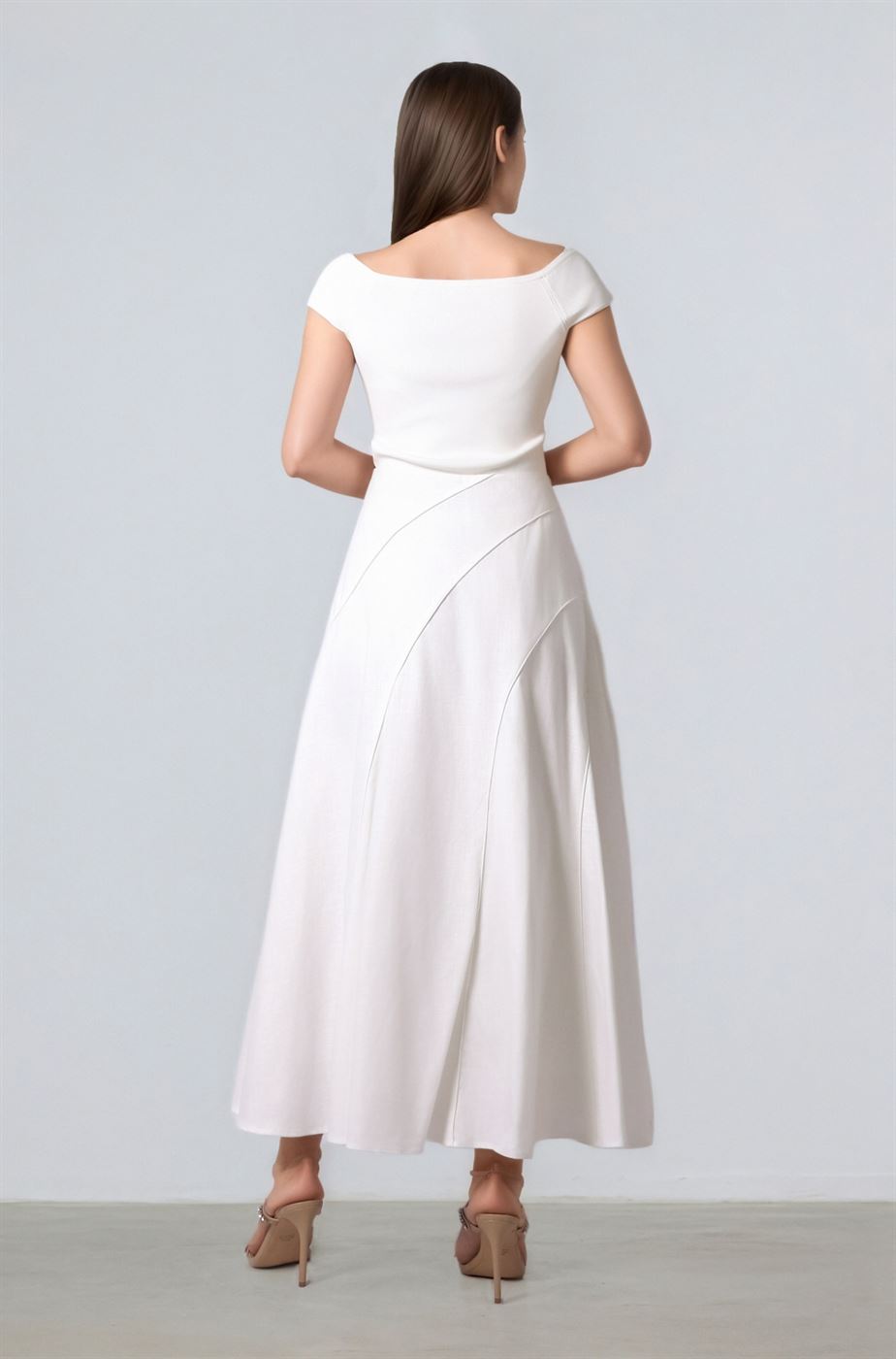 Slanted Cut Maxi Skirt - Femi9 EG