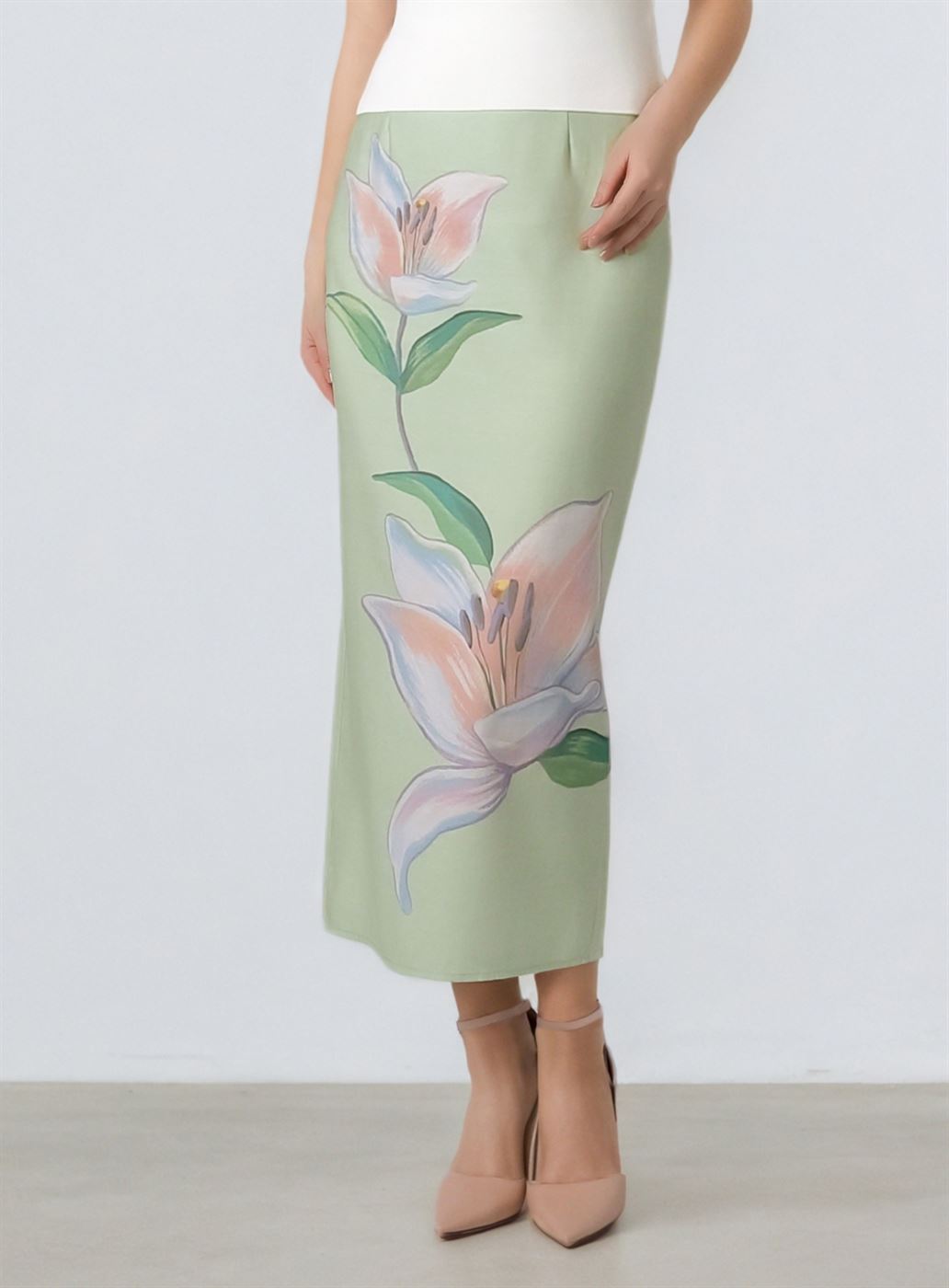 Printed Pencil Skirt - Femi9 EG