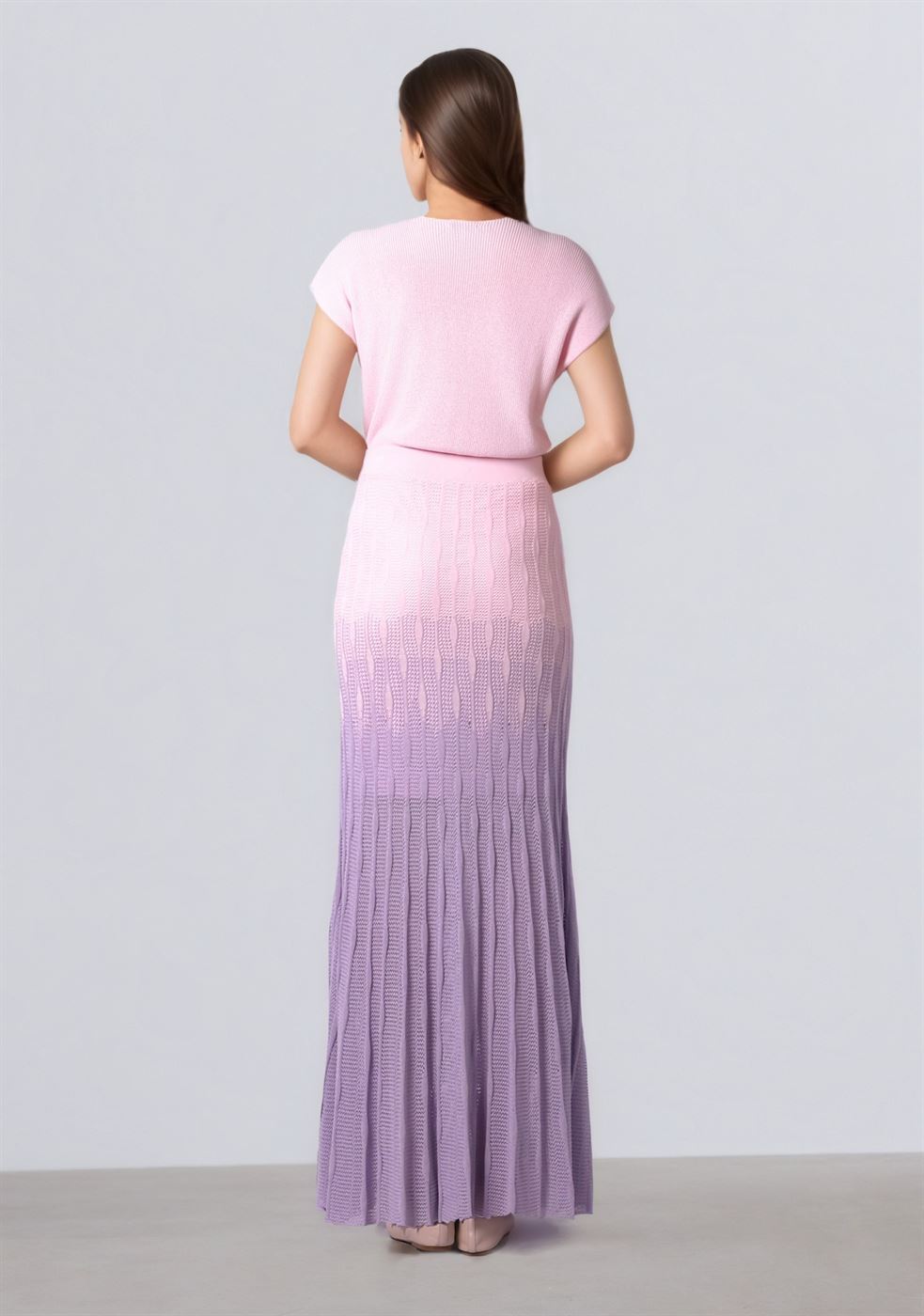 Ombre Pleated A-Line Skirt - Femi9 EG