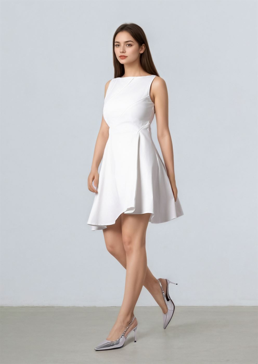 Asymmetrical Hem Dress - Femi9 EG