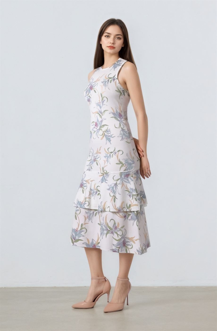 Tiered Hem Knit Dress - Femi9 EG