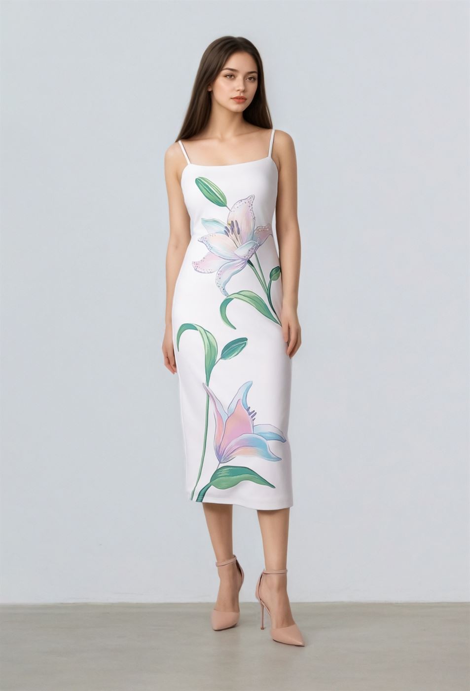 Floral Prints Jersey Dress - Femi9 EG