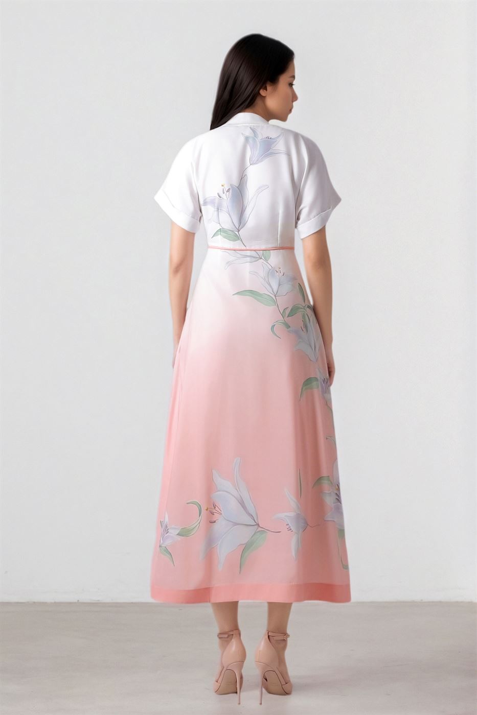 Gradient Wrap Front Dress - Femi9 EG