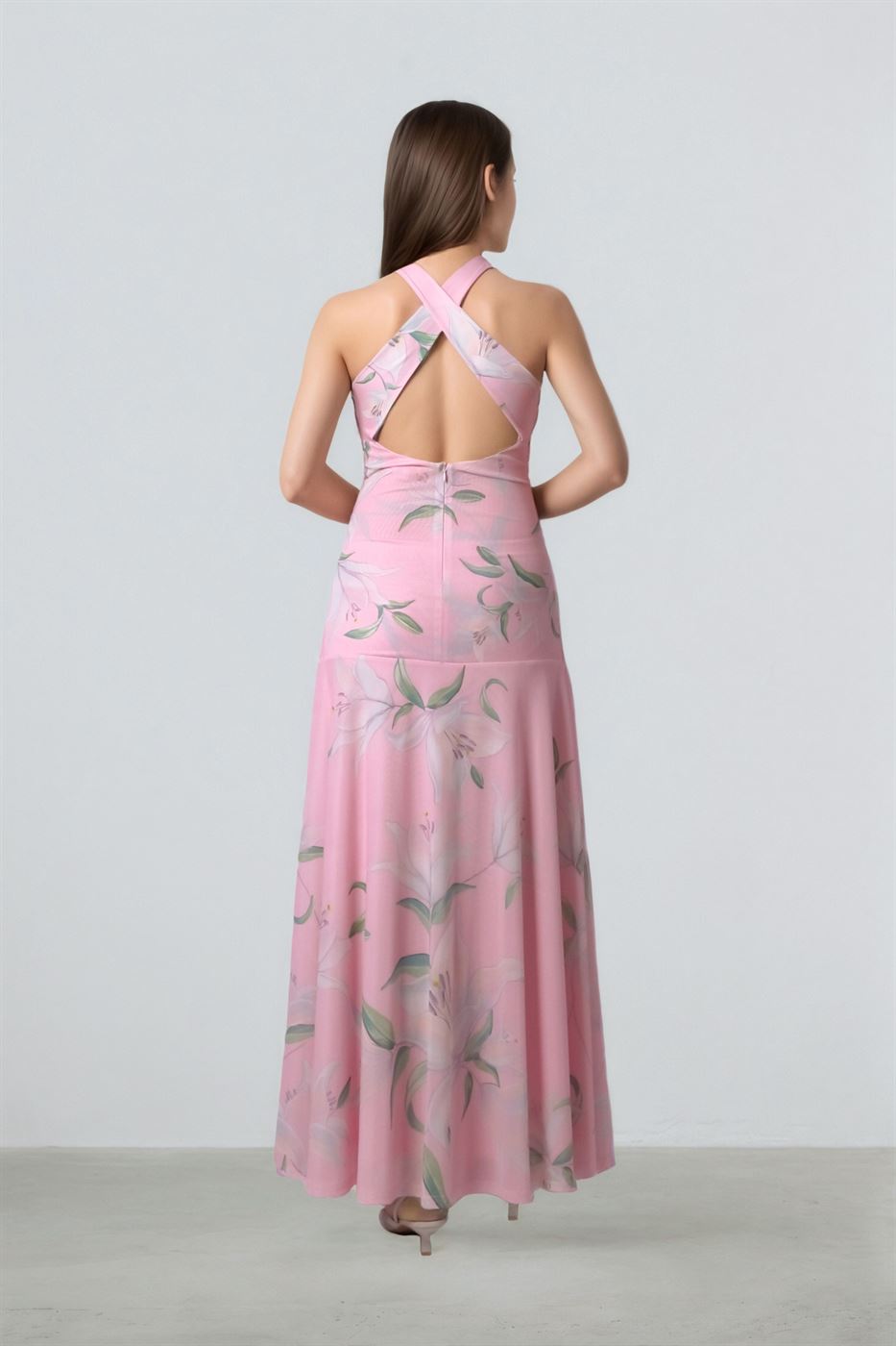 Ruched Printed Dress - Femi9 EG