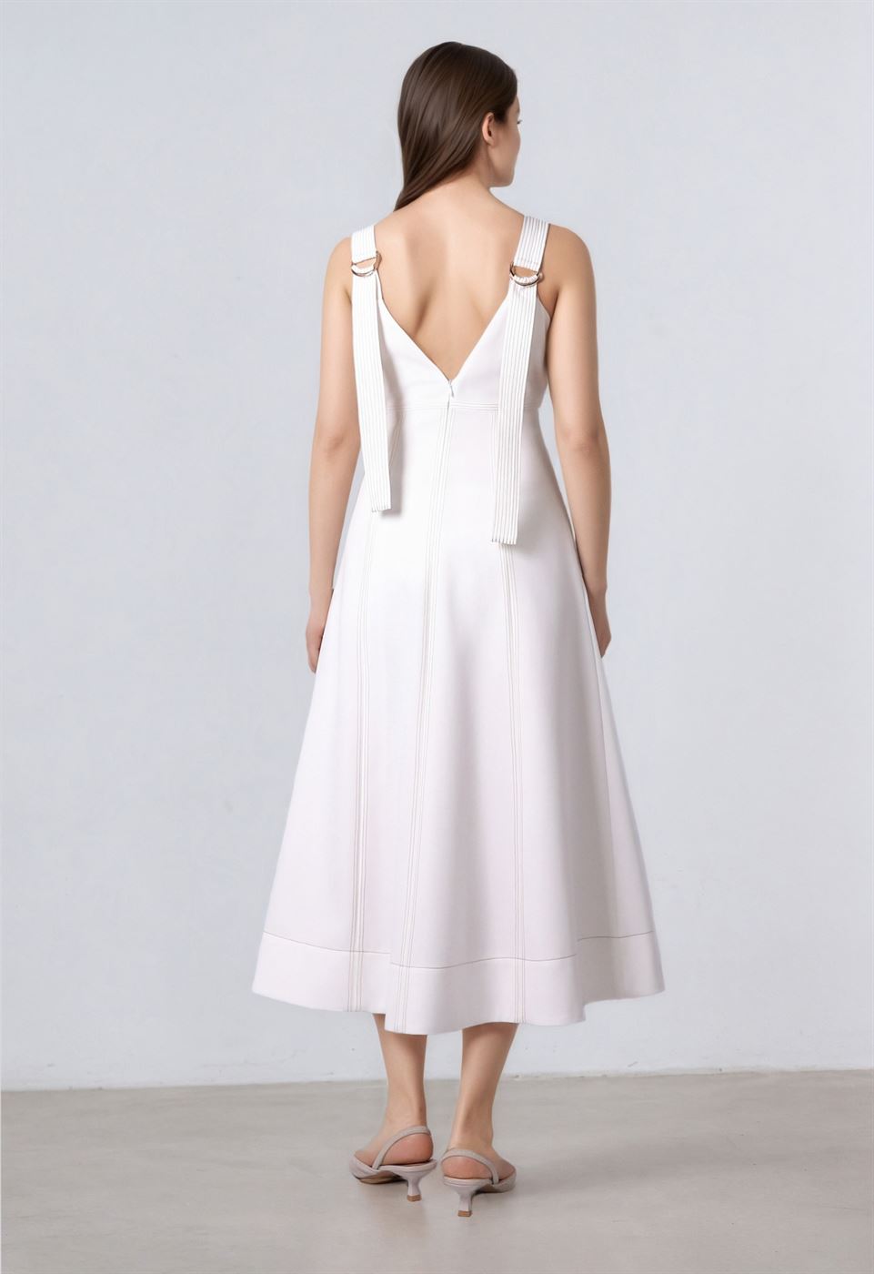 Cross Detail V-Neck Dress - Femi9 EG