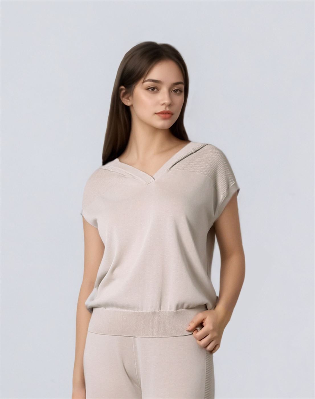 Relaxed Short Sleeves Hoodie - Femi9 EG