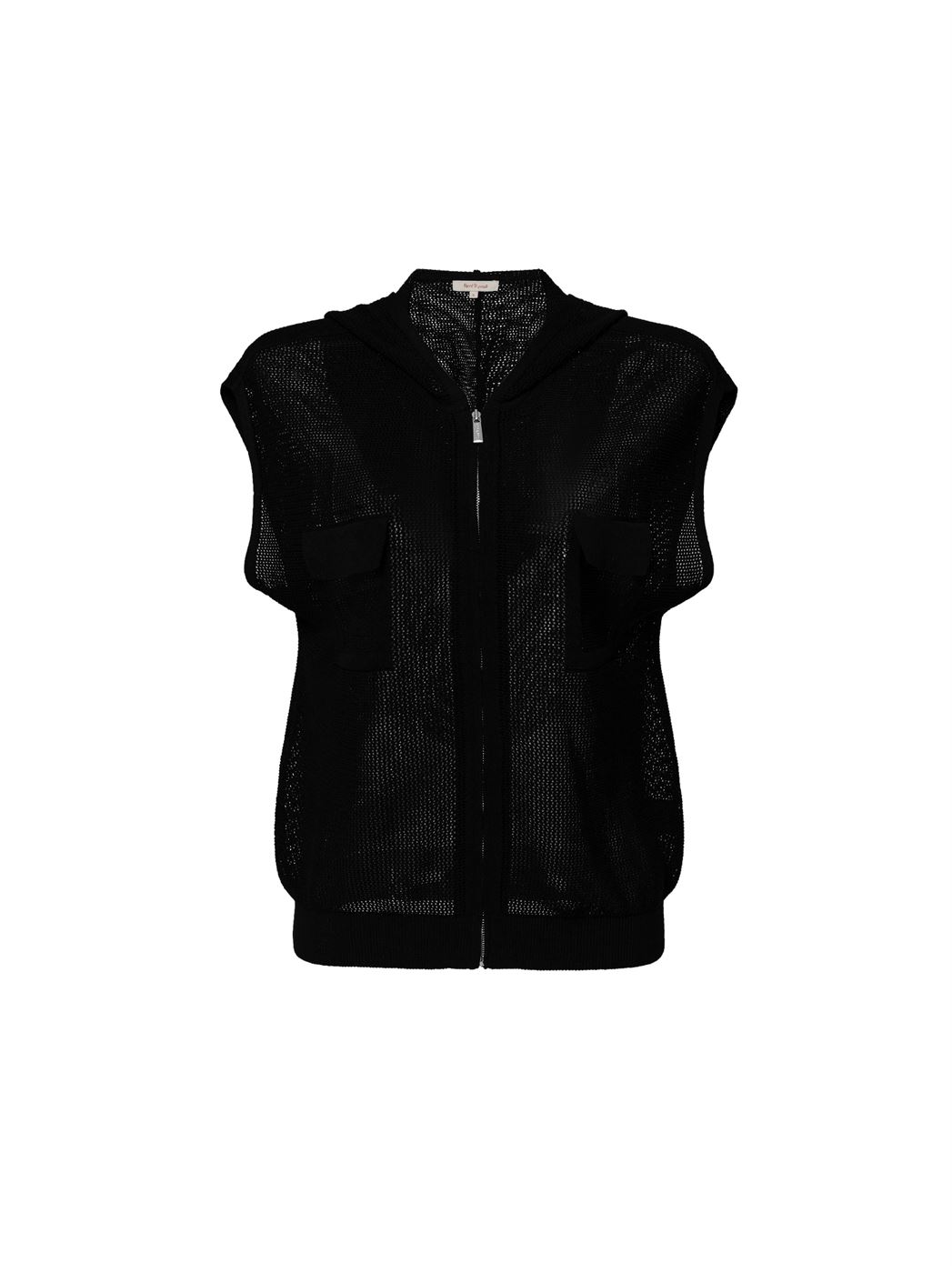 Open-Knit Zipped Hoodie - Femi9 EG