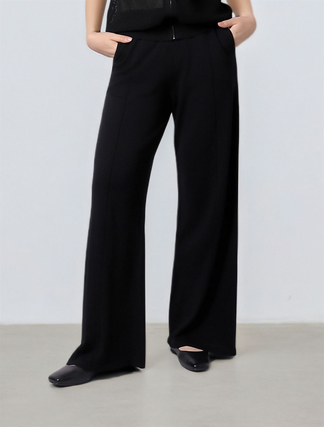 Wide Leg Knit Pants - Femi9 EG