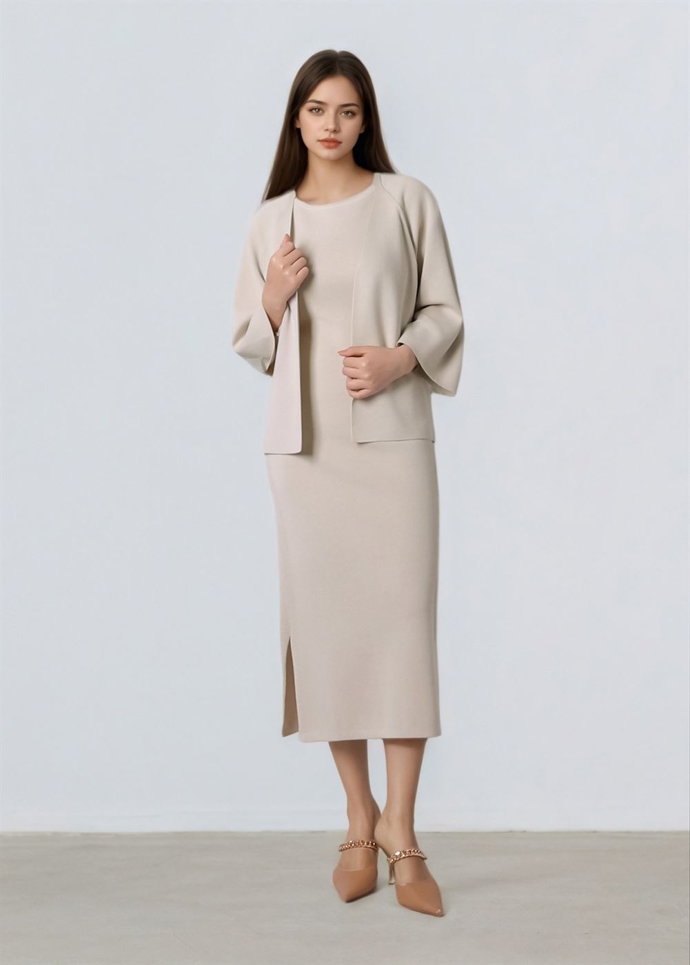 Short Sleeve Knit Cardigan - Femi9 EG