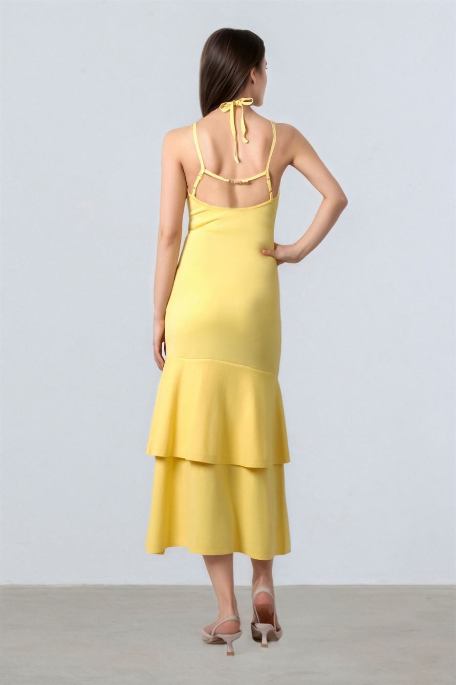 Ruffled Hem Knit Dress - Femi9 EG