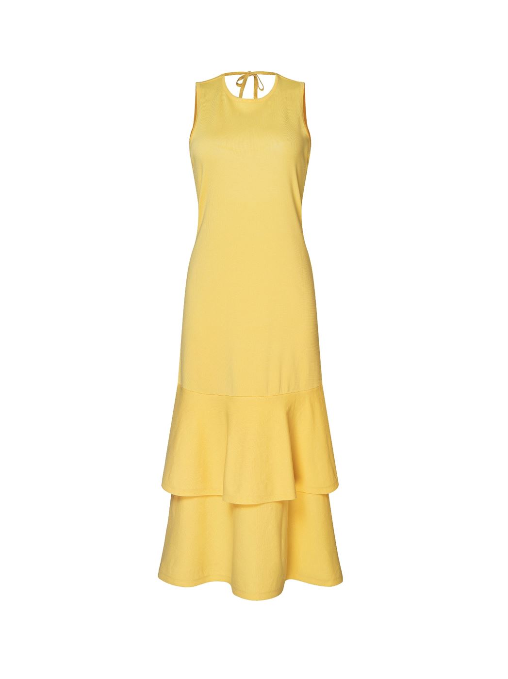 Ruffled Hem Knit Dress - Femi9 EG