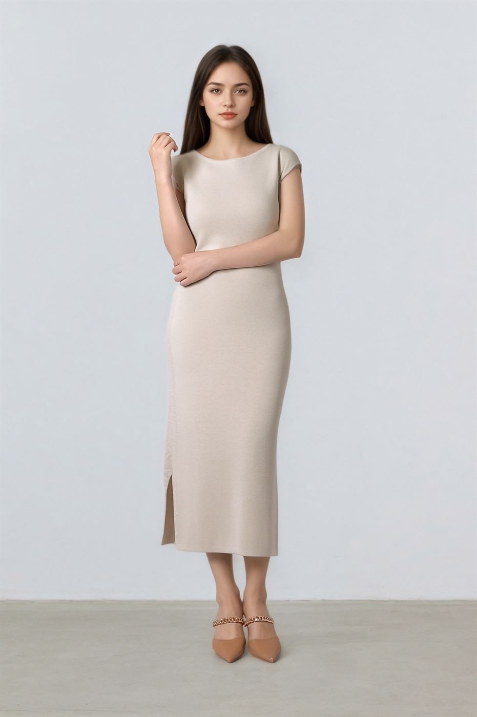 Fitted Knit Dress - Femi9 EG