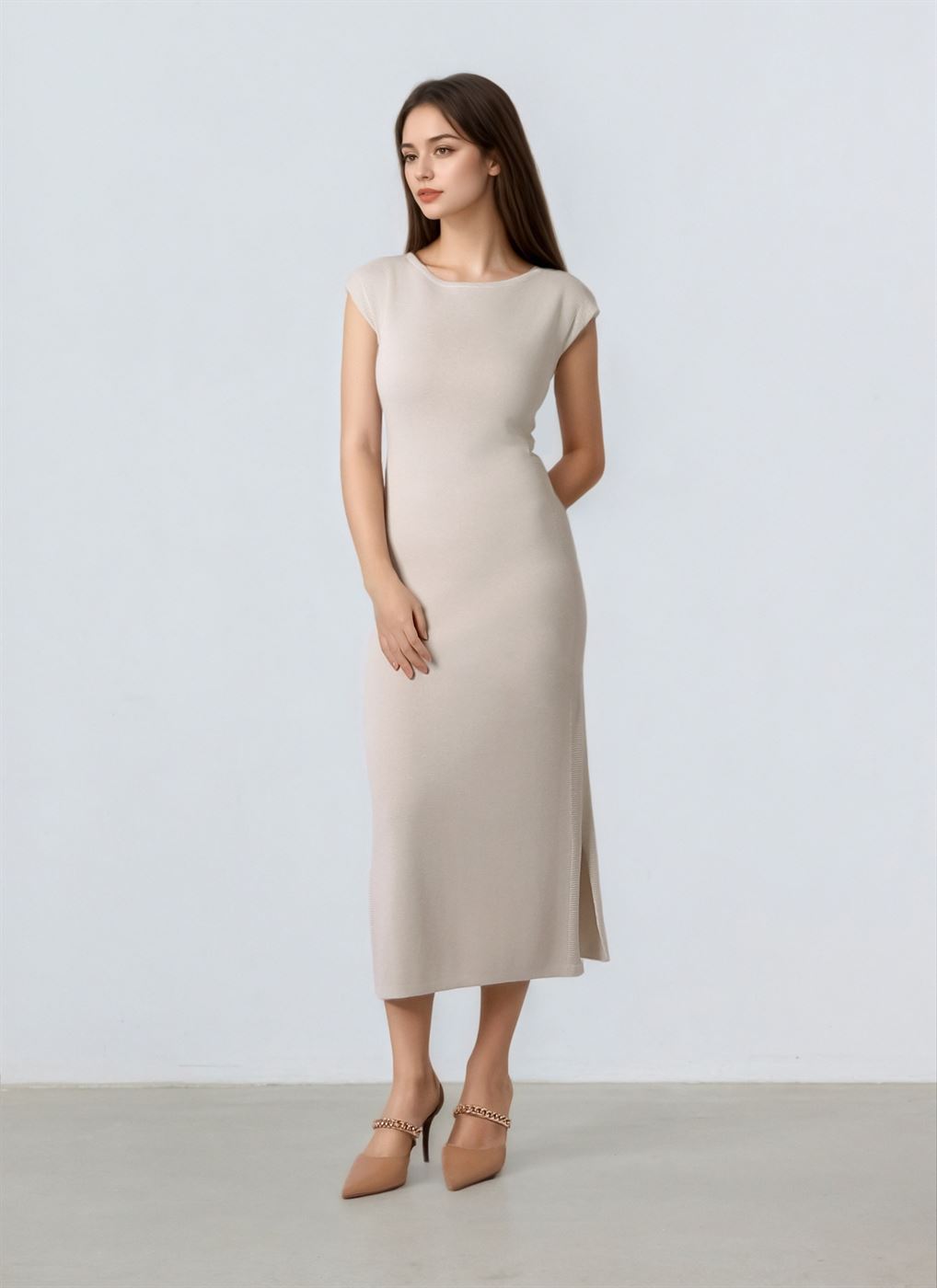 Fitted Knit Dress - Femi9 EG