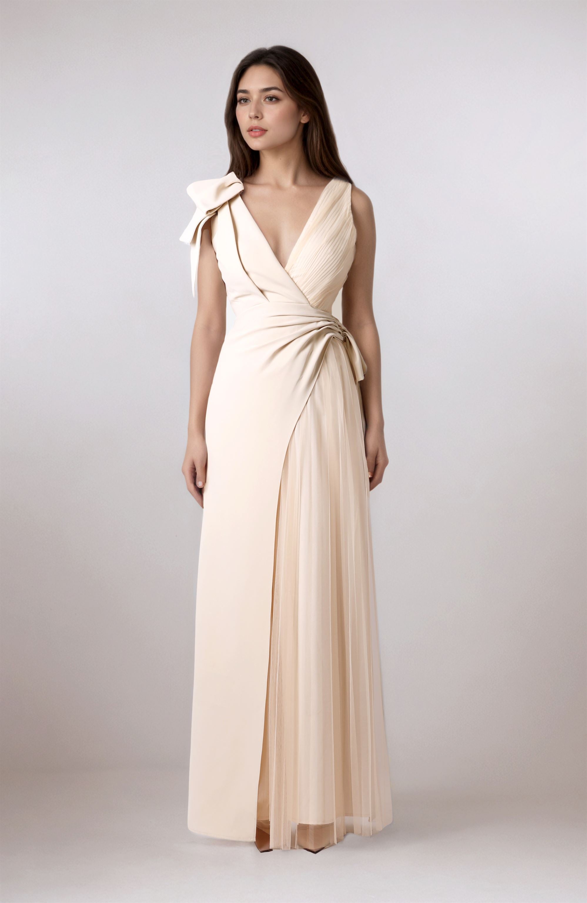 Bow-Tie Shoulder Dress - Femi9 EG