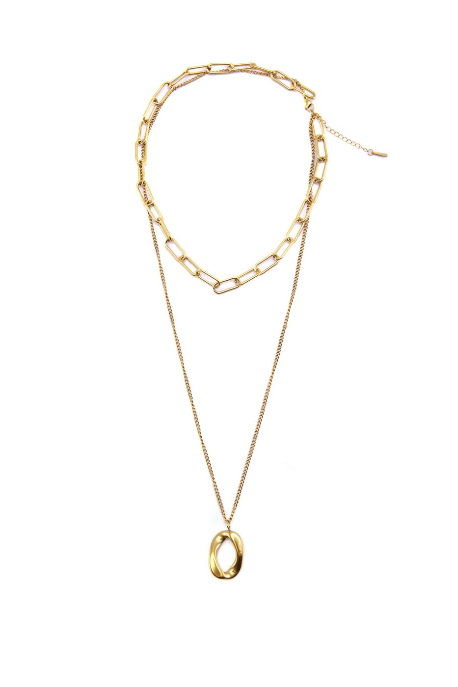 Layered Pendant Necklace - Femi9 EG