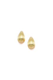 Golden Hammered Hoop Earrings - Femi9 EG