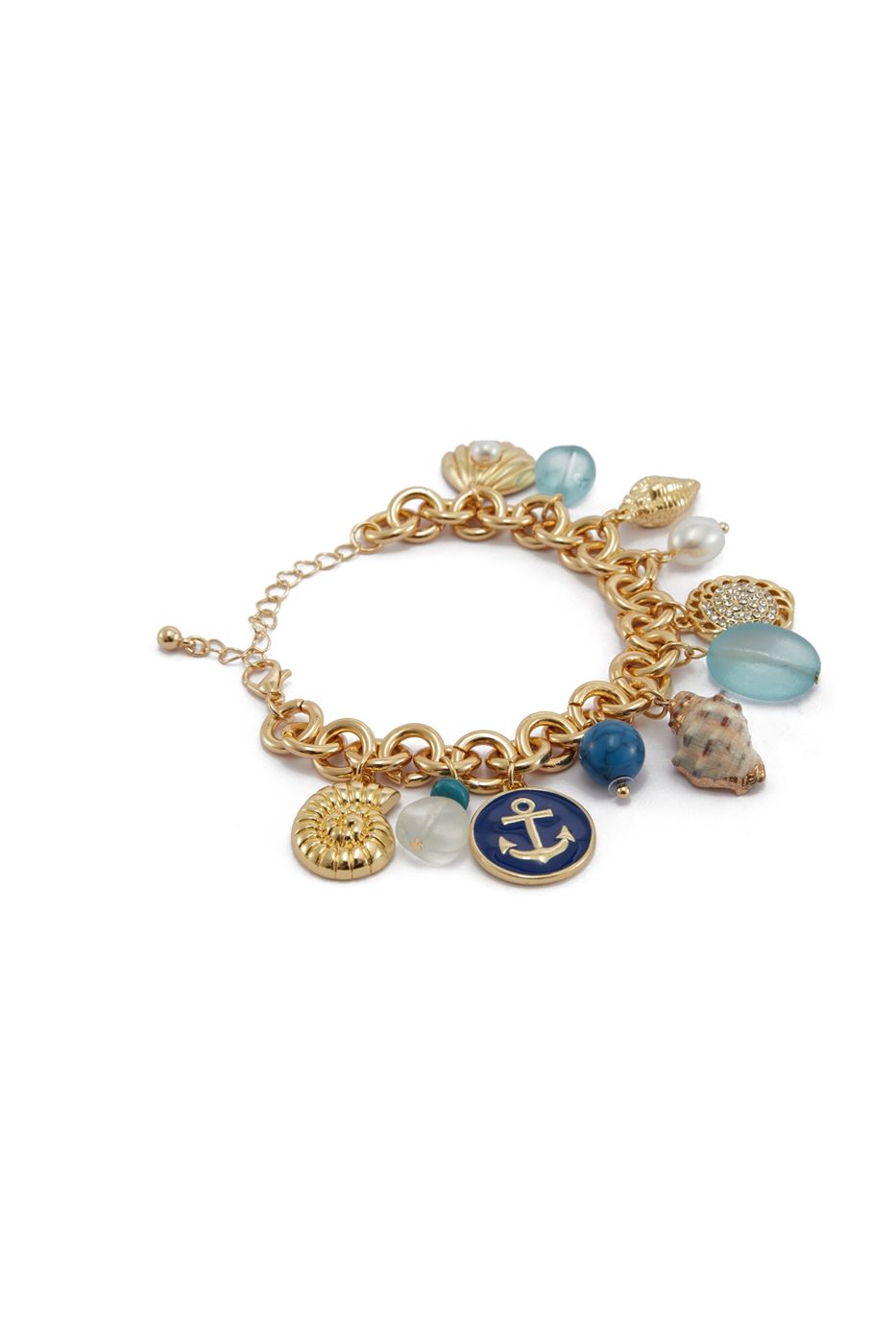 Gold Chain Bracelet With Charms - Femi9 EG