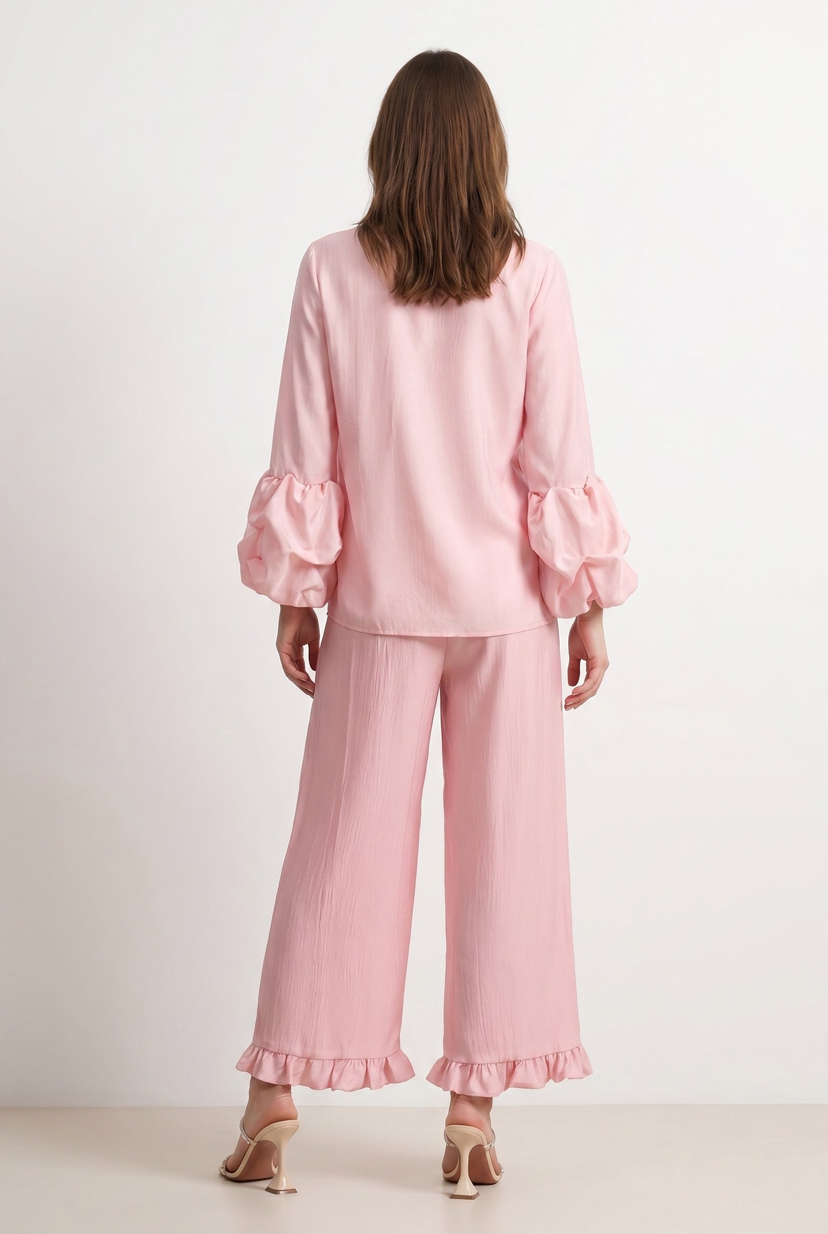 Pink Crepe Pants