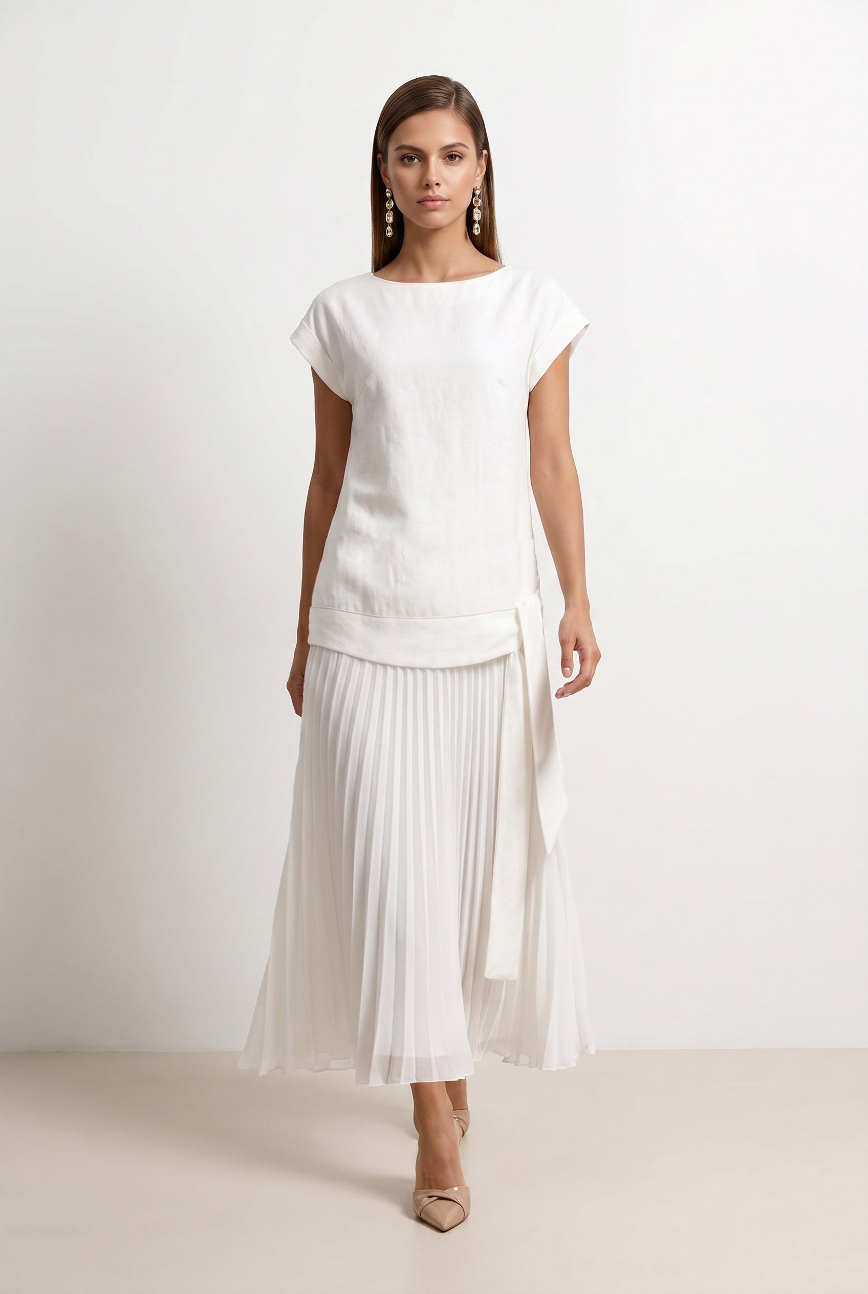 Ivory Linen Dress