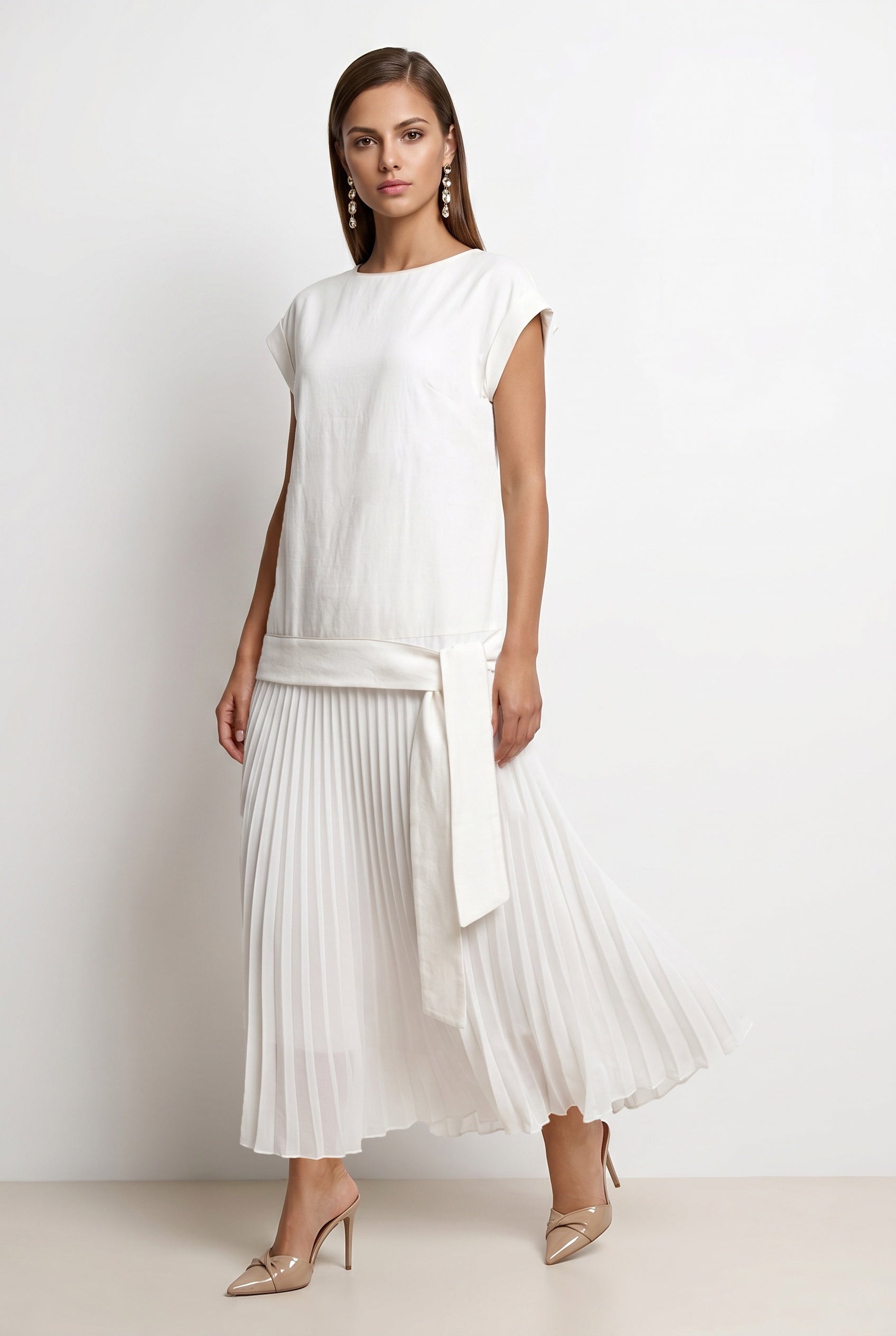 Ivory Linen Dress