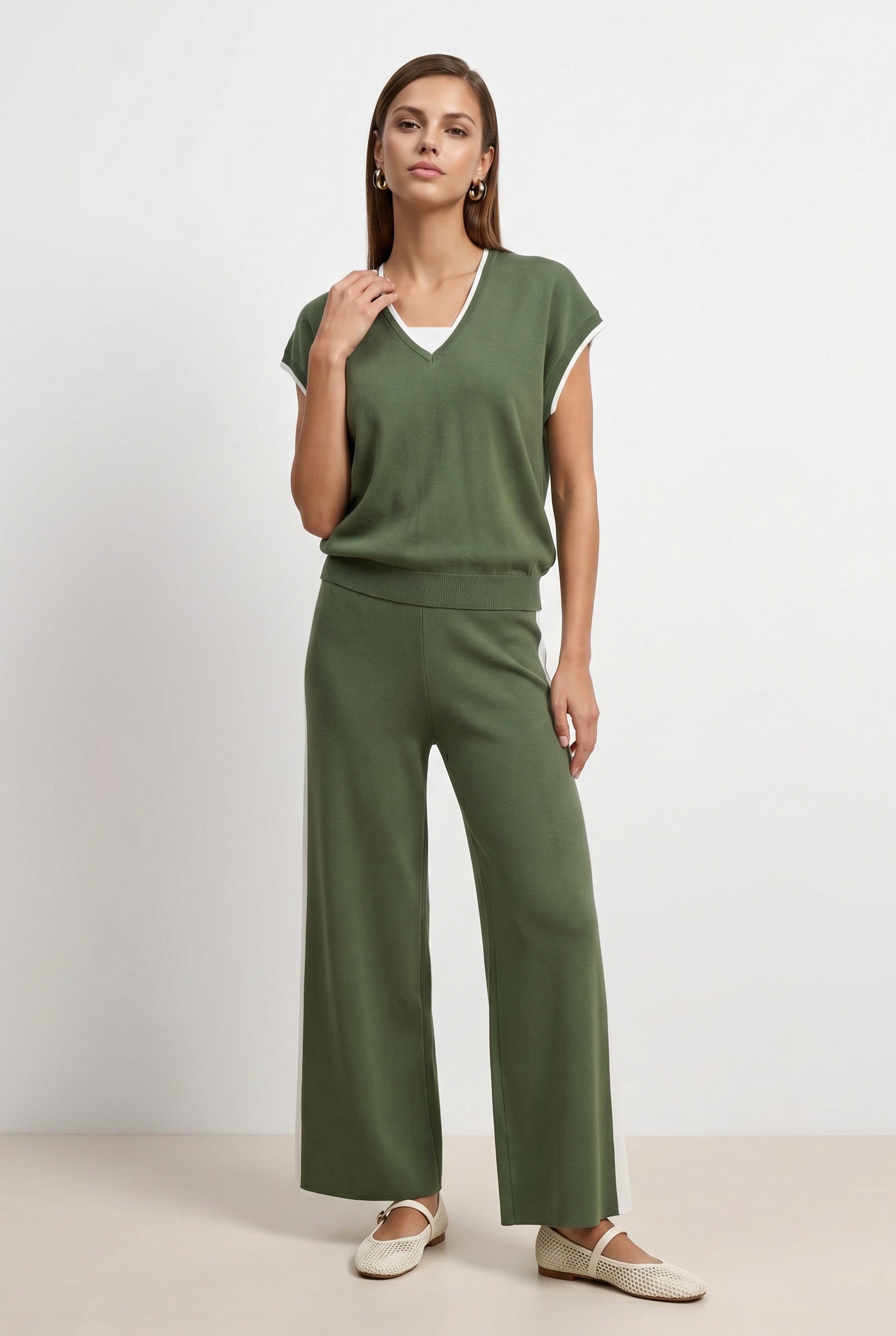 Green Knit Top