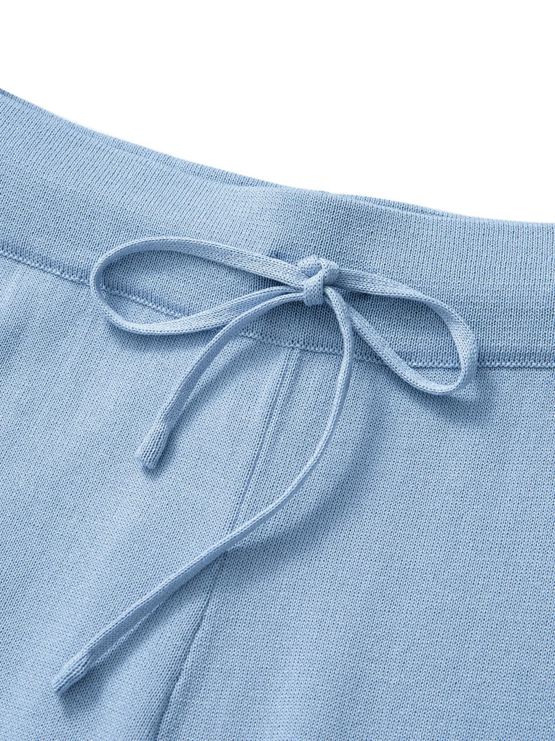 Blue Knit Pants