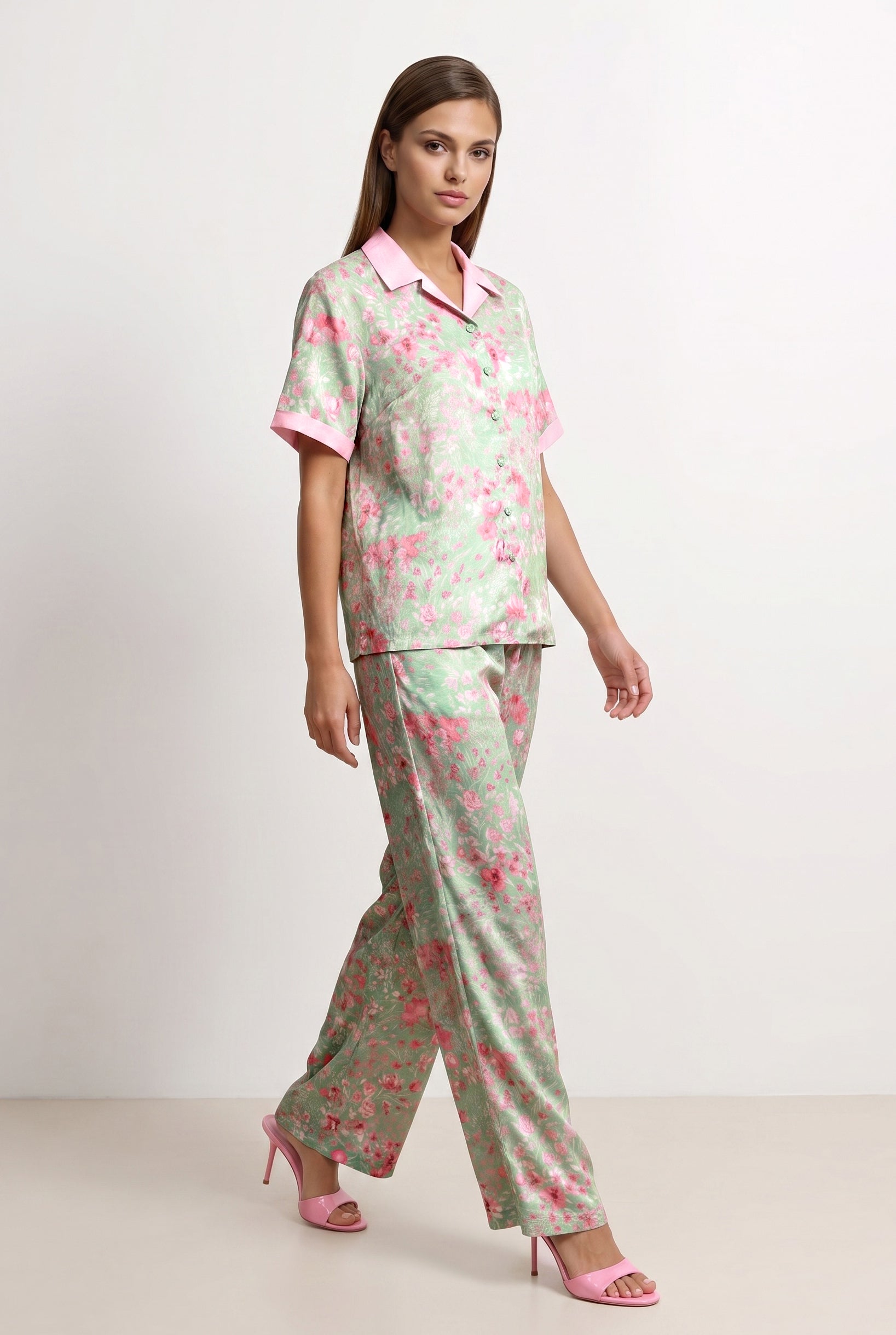 Floral Satin Shirt