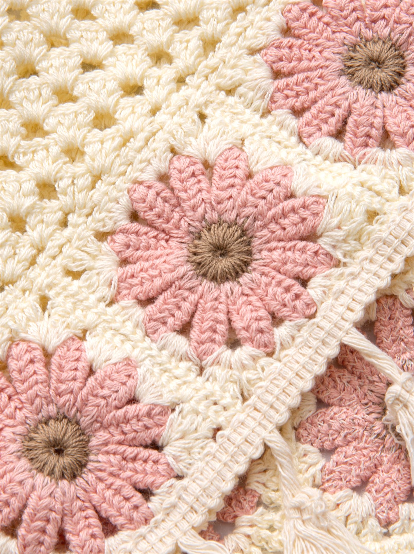Floral Tassel Scarf