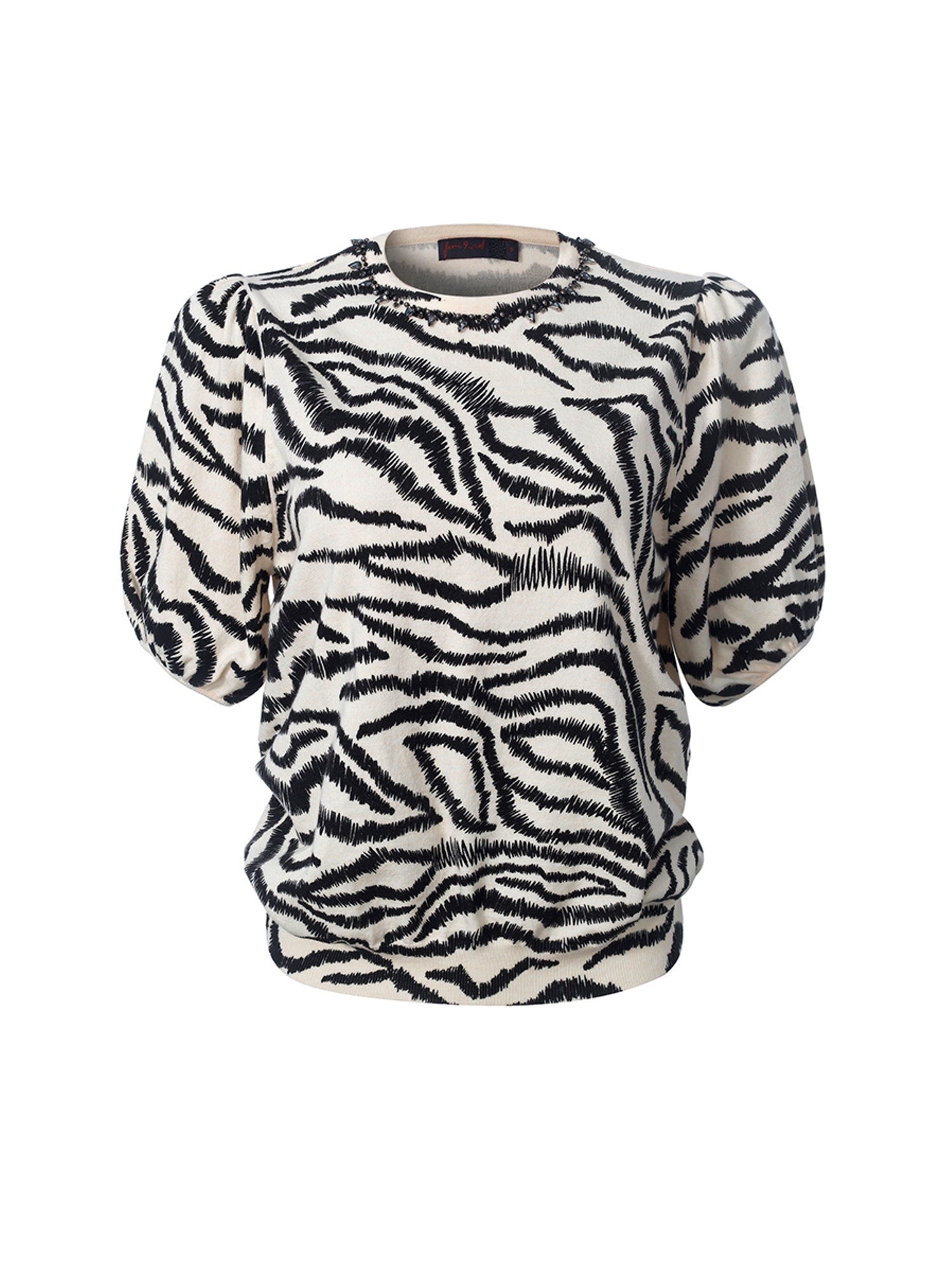 Balloon Sleeves Printed Blouse - Femi9 EG