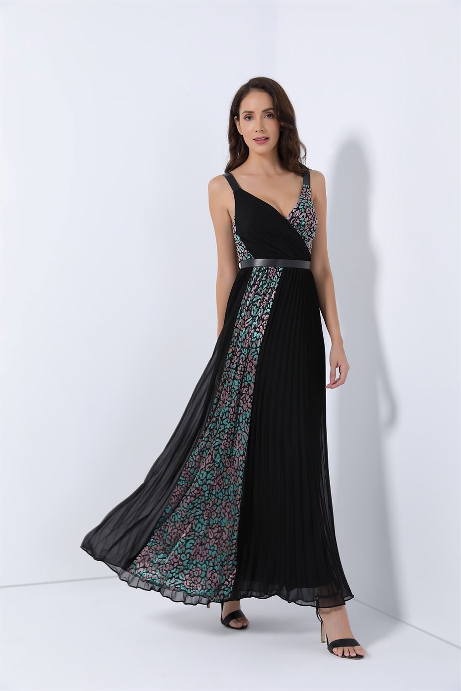 Printed Pleated Dress - Femi9 EG