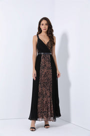 Printed Pleated Dress - Femi9 EG