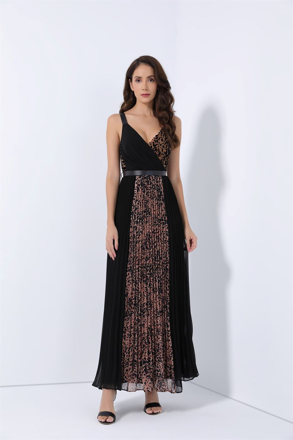 Printed Pleated Dress - Femi9 EG