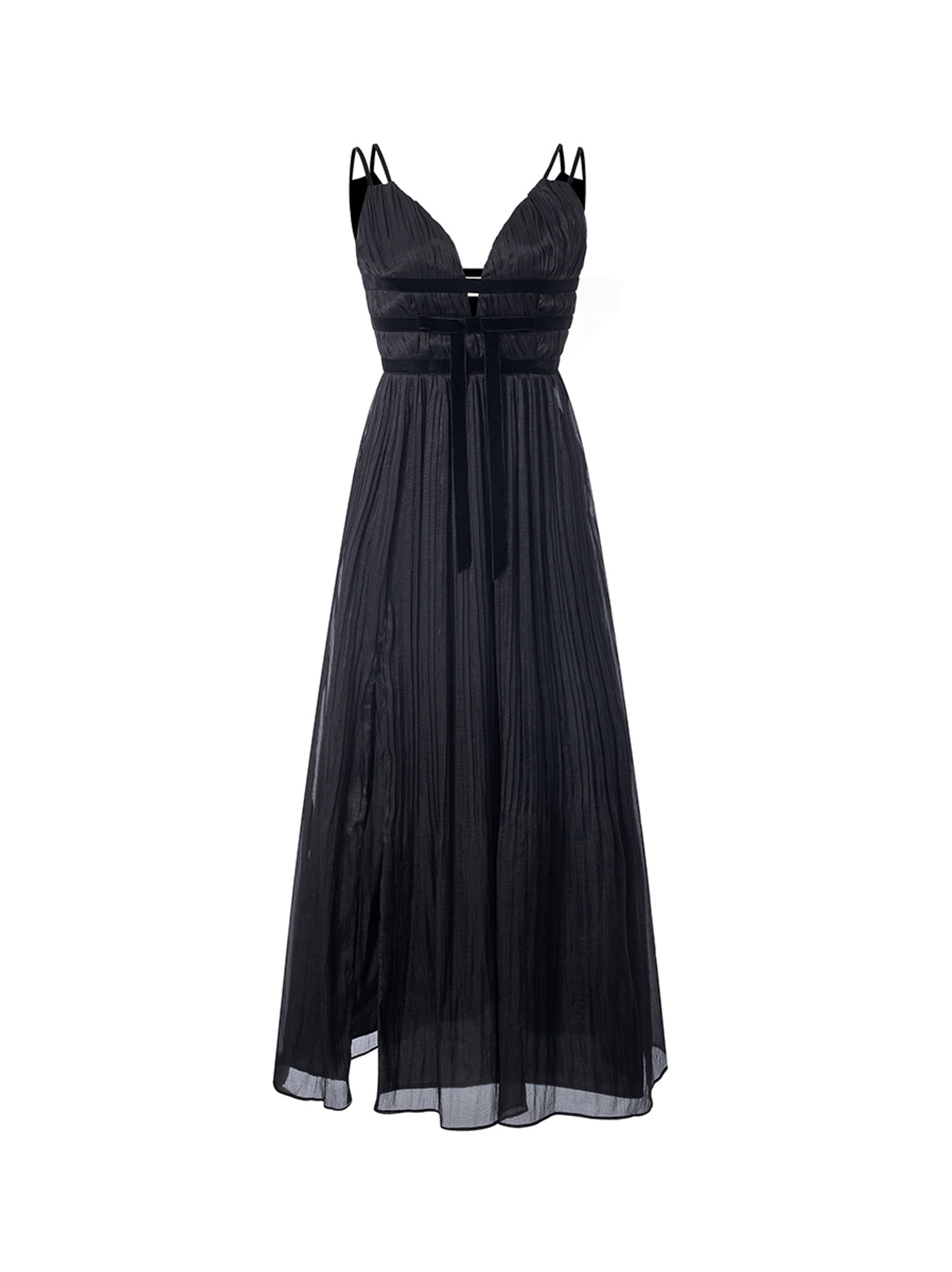 Pleated Chiffon Dress - Femi9 EG