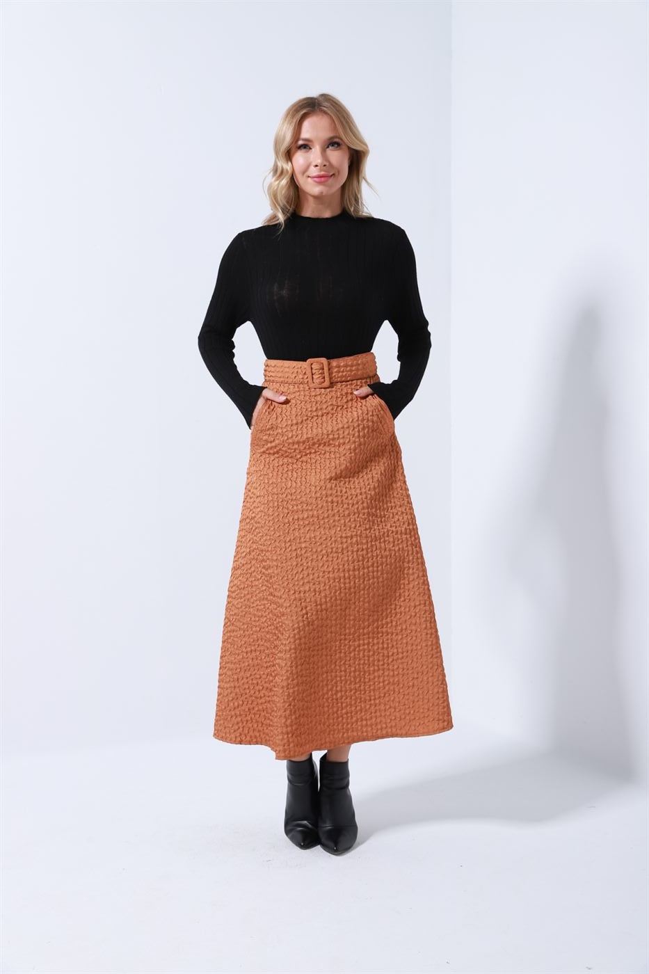 Mock Neck Knitted Pullover - Femi9 EG
