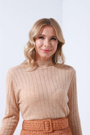 Mock Neck Knitted Pullover - Femi9 EG