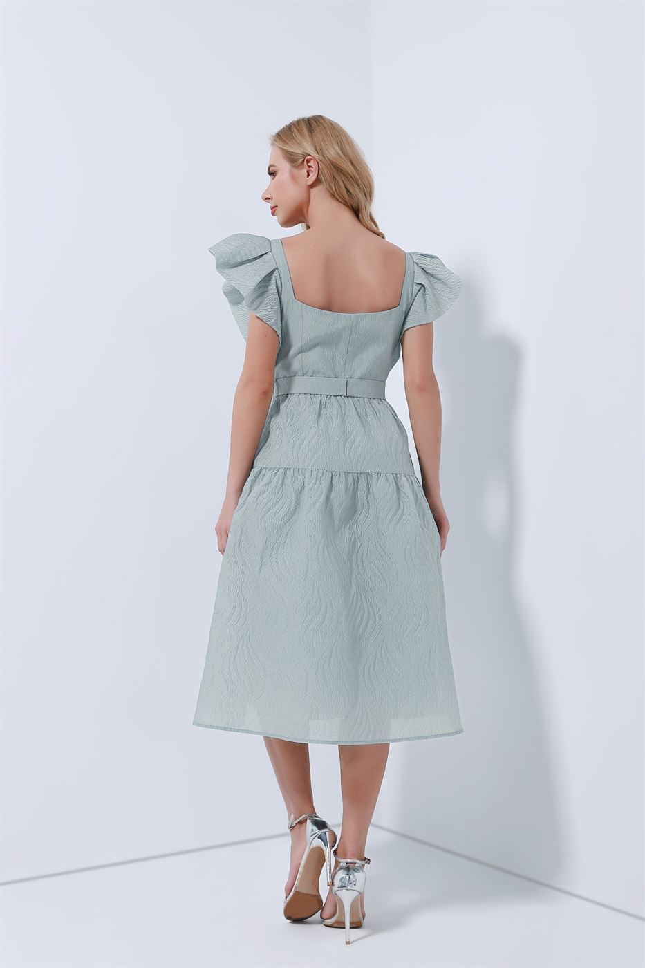 Dress With Ruffled Sleeves - Femi9 EG