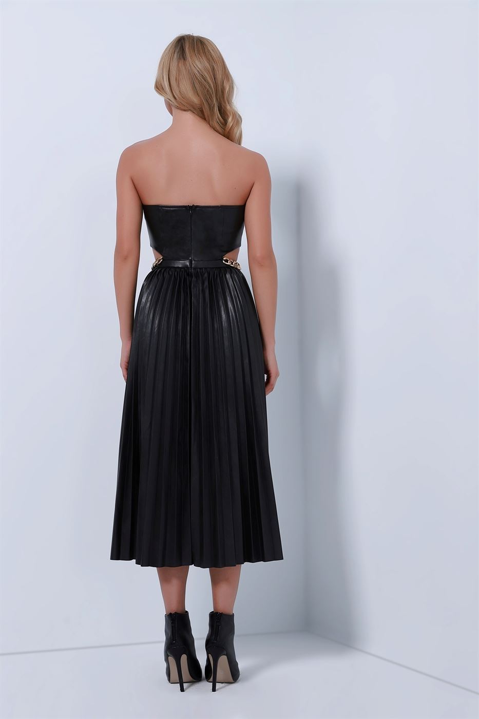 Pu Bustier Midi Dress - Femi9 EG