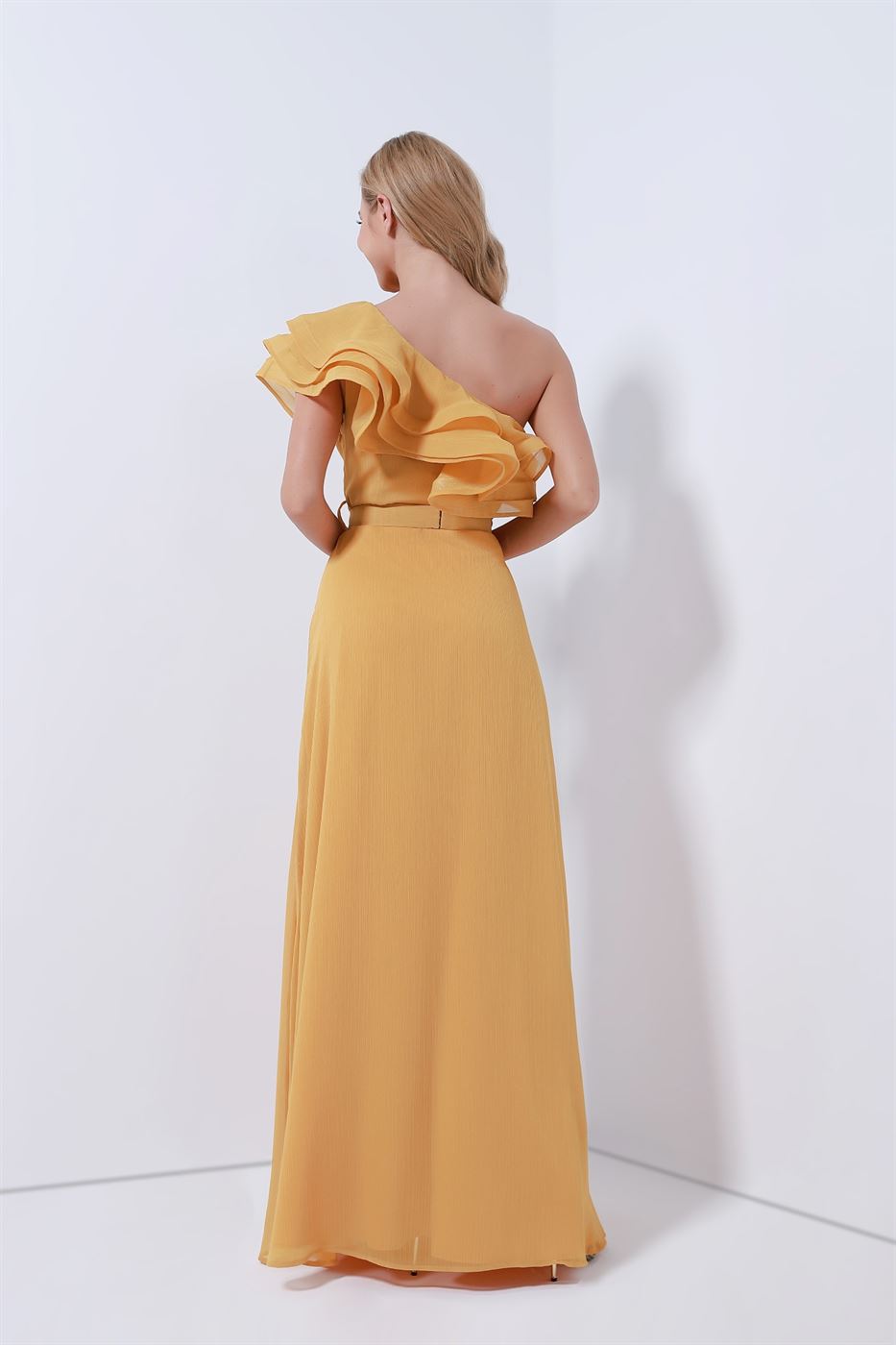 One Shoulder Chiffon Dress - Femi9 EG